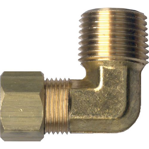 Raccord coud&eacute; 90° de tuyau, Tube x m&acirc;le tuyau, Laiton, 1/8" x 1/8" Northern Industrial Supply Inc.