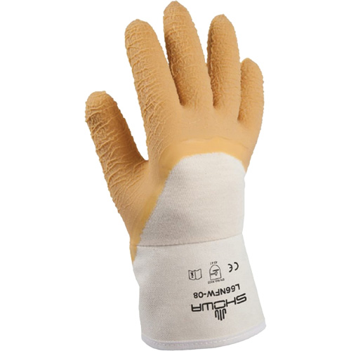 Gants pour usage g&eacute;n&eacute;ral L66NFW, 8/Petit, R&ecirc;vetement Latex de caoutchouc, Enveloppe en Coton Northern Industrial Supply Inc.