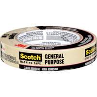 Scotch&reg; General Purpose Masking Tape 2020, 24 mm (1") x 55 m (180'), Tan Northern Industrial Supply Inc.