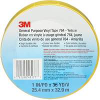 Ruban en vinyle pour travaux g&eacute;n&eacute;raux 764, 25,4 mm (1") la x 32,9 m (108') lo, 5 mils, Jaune Northern Industrial Supply Inc.