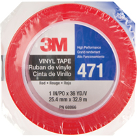 Ruban en vinyle 471, 25,4 mm (1") la x 32,9 m (108') lo, 5,3 mils, Rouge Northern Industrial Supply Inc.