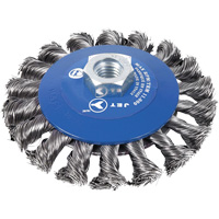 Knot Twisted Conical Bevel Brush, 5" Dia., 0.02" Fill, 5/8"-11NC Arbor Northern Industrial Supply Inc.