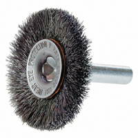 Crimped Wire Wheel Brush with 1/4" Shank, 3" Dia., 0.014" Fill, 1/4" Arbor Northern Industrial Supply Inc.