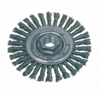 High Speed Small Grinder Stringer Bead Knot Wire Wheel Brush, 4" Dia., 0.02" Fill, 5/8"-11 Arbor, Steel Northern Industrial Supply Inc.