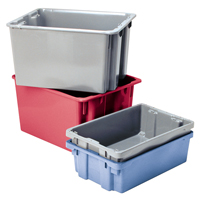 Polylewton Stack-N-Nest&reg; Containers, 15.1" x 30.1" x 24", Blue Northern Industrial Supply Inc.