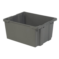 Polylewton Stack-N-Nest&reg; Containers, 15.1" x 30.1" x 24", Grey Northern Industrial Supply Inc.