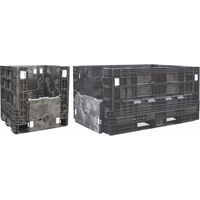 Conteneurs repliables en poly&eacute;thyl&egrave;ne, 30" lo x 32" la x 25" h, Noir Northern Industrial Supply Inc.