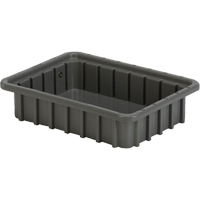 Divider Box&reg; Containers, Polyethylene, 10.8" W x 8.3" D x 2.5" H, Grey Northern Industrial Supply Inc.