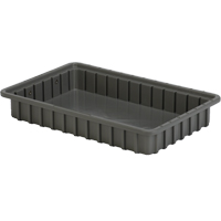Divider Box&reg; Containers, Polyethylene, 16.5" W x 10.9" D x 2.5" H, Grey Northern Industrial Supply Inc.