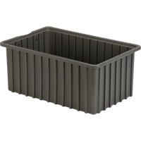 Divider Box&reg; Containers, Polyethylene, 16.5" W x 10.9" D x 7" H, Grey Northern Industrial Supply Inc.