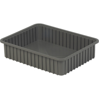 Divider Box&reg; Containers, Polyethylene, 22.4" W x 17.4" D x 5" H, Grey Northern Industrial Supply Inc.
