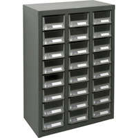 KPC-400 Parts Cabinet, Galvanized Steel, 24 Drawers, 17-3/10" x 8-7/10" x 25-3/5", Grey Northern Industrial Supply Inc.