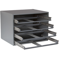Compartment Box Cabinets, Steel, 4 Slots, 20" W x 15-3/4" D x 15" H, Grey Northern Industrial Supply Inc.
