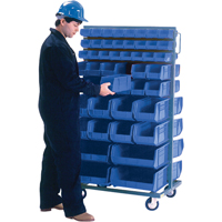 Double-Sided Mobile Bin Rack, Double-sided, 96 bins, 36" W x 24" D x 63" H Northern Industrial Supply Inc.