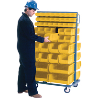 Double-Sided Mobile Bin Rack, Double-sided, 96 bins, 36" W x 24" D x 63" H Northern Industrial Supply Inc.