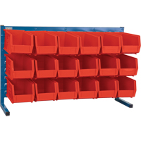 Louvered Rack with Bins, 18 Bins, 36" W x 8-1/4" D x 22" H Northern Industrial Supply Inc.