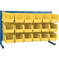 Louvered Rack with Bins, 18 Bins, 36" W x 8-1/4" D x 22" H Northern Industrial Supply Inc.