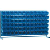 Louvered Rack with Bins, 72 Bins, 72" W x 15" D x 40" H Northern Industrial Supply Inc.