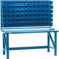 Louvered Rack with Bins, 36 Bins, 72" W x 15" D x 40" H Northern Industrial Supply Inc.