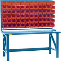 Louvered Rack with Bins, 36 Bins, 72" W x 15" D x 40" H Northern Industrial Supply Inc.
