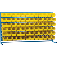 Louvered Rack with Bins, 72 Bins, 72" W x 15" D x 40" H Northern Industrial Supply Inc.