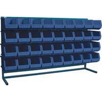 Louvered Rack with Bins, 36 Bins, 72" W x 15" D x 40" H Northern Industrial Supply Inc.