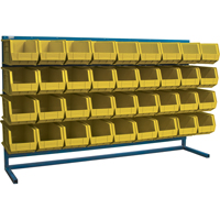 Louvered Rack with Bins, 36 Bins, 72" W x 15" D x 40" H Northern Industrial Supply Inc.