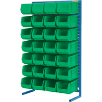 Support stationnaire pour bacs &agrave; un c&ocirc;t&eacute;, 36" la x 12" p x 61" h, 28 bacs Northern Industrial Supply Inc.