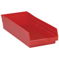 Bacs de rangement pour tablettes, 8-3/8" la x 4" H x 17-7/8" p, Rouge, Capacit&eacute; 40 lb Northern Industrial Supply Inc.