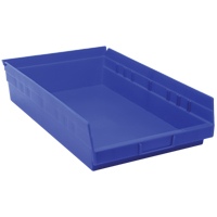 Bacs de rangement pour tablettes, 11-1/8" la x 4" H x 17-7/8" p, Bleu, Capacit&eacute; 40 lb Northern Industrial Supply Inc.