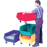 Bac g&eacute;ant empilable et mobile, 11-7/8" ha x 18-3/8" la x 29" p, Capacit&eacute; de 150 lb, Bleu Northern Industrial Supply Inc.
