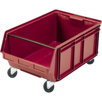 Bac g&eacute;ant empilable et mobile, 11-7/8" ha x 18-3/8" la x 29" p, Capacit&eacute; de 150 lb, Rouge Northern Industrial Supply Inc.