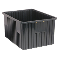 Conductive Dividable Grid Containers, Polypropylene, 17-1/2" W x 22-1/2" D x 12" H, Black Northern Industrial Supply Inc.