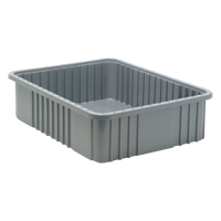 Divider Box&reg; Containers, Plastic, 22.5" W x 17.5" D x 6" H, Grey Northern Industrial Supply Inc.