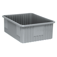 Divider Box&reg; Containers, Plastic, 22.5" W x 17.5" D x 8" H, Grey Northern Industrial Supply Inc.