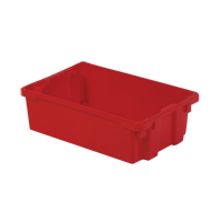 Polylewton Stack-N-Nest&reg; Containers, 6.2" x 20.1" x 13", Red Northern Industrial Supply Inc.