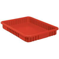 Divider Box&reg; Containers, Plastic, 22.5" W x 17.5" D x 3" H, Red Northern Industrial Supply Inc.