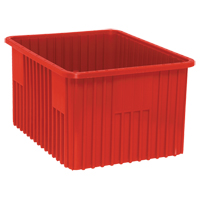 Divider Box&reg; Containers, Plastic, 22.5" W x 17.5" D x 12" H, Red Northern Industrial Supply Inc.