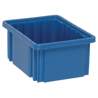 Divider Box&reg; Containers, Plastic, 10.9" W x 8.3" D x 5" H, Blue Northern Industrial Supply Inc.