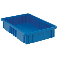 Divider Box&reg; Containers, Plastic, 16.5" W x 10.9" D x 3.5" H, Blue Northern Industrial Supply Inc.