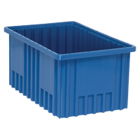 Divider Box&reg; Containers, Plastic, 16.5" W x 10.9" D x 8" H, Blue Northern Industrial Supply Inc.