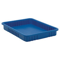 Divider Box&reg; Containers, Plastic, 22.5" W x 17.5" D x 3" H, Blue Northern Industrial Supply Inc.