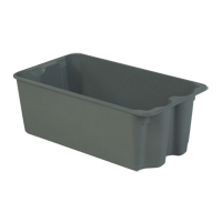 Stack-N-Nest&reg; Plexton Containers, 16.9" W x 30.6" D x 11.1" H, Grey Northern Industrial Supply Inc.