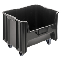 Bac g&eacute;ant mobile empilable, 12-7/16" ha x 19-7/8" la x 15-1/4" p, Capacit&eacute; de 250 lb, Noir Northern Industrial Supply Inc.