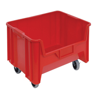 Bac g&eacute;ant mobile empilable, 12-7/16" ha x 19-7/8" la x 15-1/4" p, Capacit&eacute; de 250 lb, Rouge Northern Industrial Supply Inc.