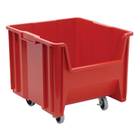 Bac g&eacute;ant mobile empilable, 12-1/2" ha x 16-1/2" la x 17-1/2" p, Capacit&eacute; de 250 lb, Rouge Northern Industrial Supply Inc.