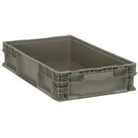 Contenant pliable et empilable, 15" la x 24" p x 5" h, Gris Northern Industrial Supply Inc.
