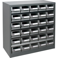 KPC-HD Heavy-Duty Parts Cabinet, Galvanized Steel, 30 Drawers, 34-3/5" x 15-7/10" x 34-3/5", Grey Northern Industrial Supply Inc.