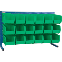 Louvered Rack with Bins, 18 Bins, 36" W x 8-1/4" D x 22" H Northern Industrial Supply Inc.