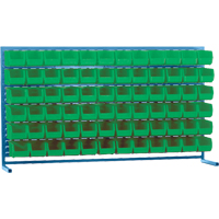 Louvered Rack with Bins, 72 Bins, 72" W x 15" D x 40" H Northern Industrial Supply Inc.
